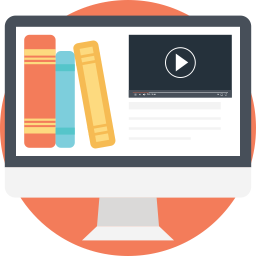 Icone de contenus de cours en ligne